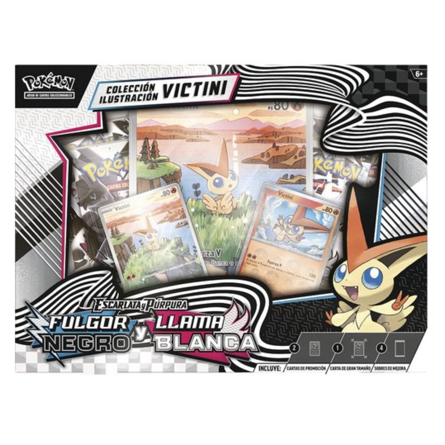 Pokèmon Llamarada Blanca y Fulgor Negro Colección Victini
