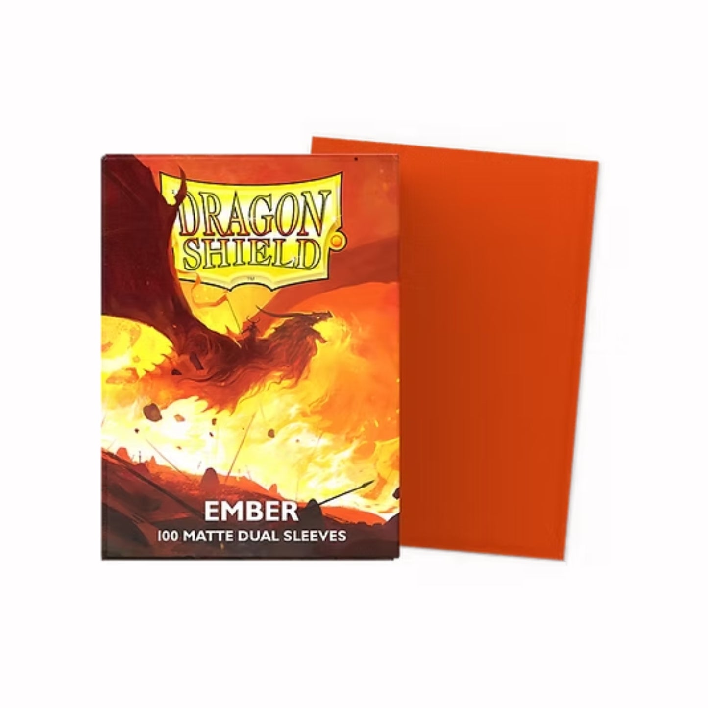 Mica Dragon Shield Ember Matte Dual 100pz Standard Size