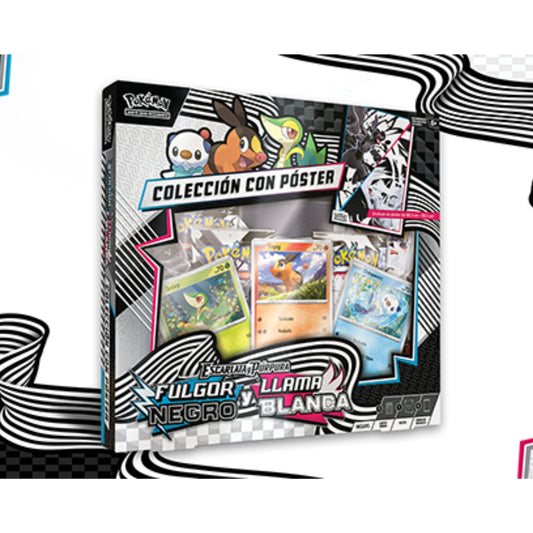 Pokèmon Llamarada Blanca y Fulgor Negro Poster Teselia