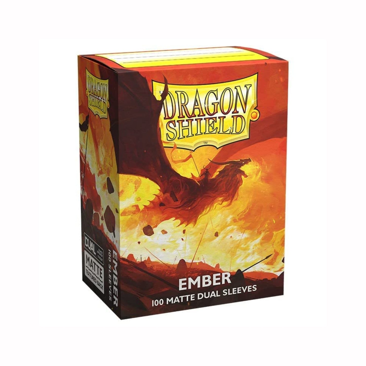 Mica Dragon Shield Ember Matte Dual 100pz Standard Size